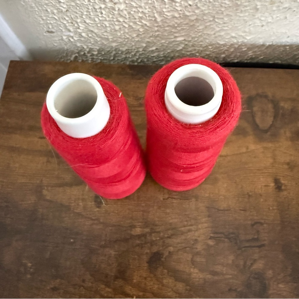 Vibrant Red Thread Spools - 100% Polyester - Picture 2 of 2